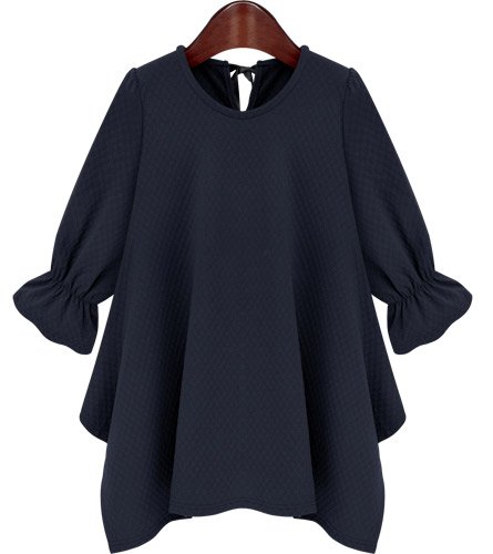 (イイネショップ) eeNeshop バック リボン パフスリーブ ブラウス