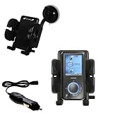 Sandisk Sansa e280 Flexible Auto Windshield Holder with Car Charger - Uses Gomadic TipExchange