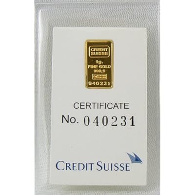 NEW 1 GRAM CREDIT SUISSE GOLD BAR SEALED NEW 1 GRAM CREDIT SUISSE GOLD BAR SEALED