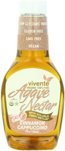 Vivente Organic Agave Nectar with Fiber, Cinnamon-Cappuccino Flavored, 12 Ounce