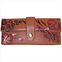 Anuschka Crsna Ladies Clutch Wallet in Caramel 1503-FLS-CA