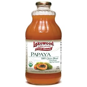 Lakewood Organic Papaya Juice - Package Contains SIX 32oz Bottles