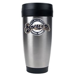 Milwaukee Brewers MLB Stainless Steel Travel Tumbler -Primary Logo by Great American Products
