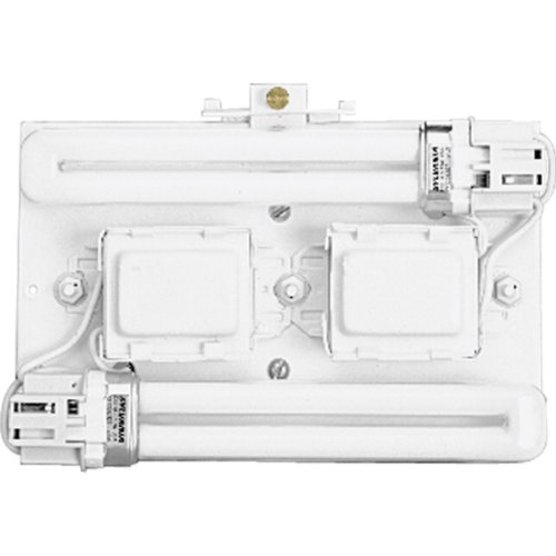 Progress Lighting P7200-30EB Surface Mount Backplate Mounts Directly Onto Junction Box with Standard 120 Volt High Power Factor Electronic Ballasts, White