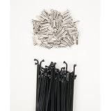 DK Double Butted Spokes Black Powder Coated 50pcs