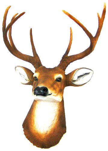 8 Point Buck Deer Head Bust Wall Hanging