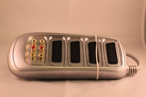 4 Way SCART Cable Splitter Adapter Box Joiner Extension