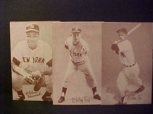 1950's Exhibits Baseball Card Lot Whitey Ford New York Yankees, Elston Howard New York Yankees & Nellie Fox Chicago White Sox Mint