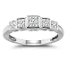 

10k Choice of White or Yellow Gold 5-Stone Diamond Square Cluster Ring (1/4 cttw, I-J Color, I1-I2 Clarity)