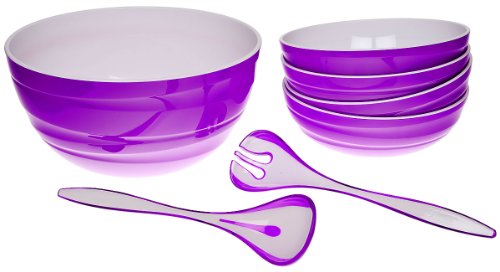 Genius 26093 Salat-Sch&uuml;ssel-Set 7-teilig, lila