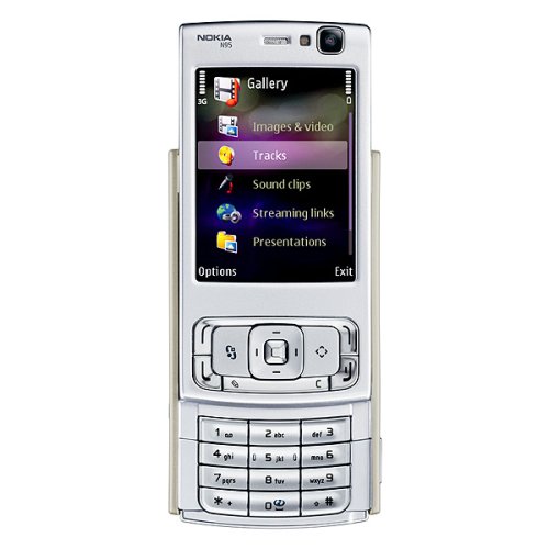 Nokia N95 - Cellular phone with two digital cameras / digital player / FM radio / GPS receiver - WCDMA (UMTS) / GSM - silver, deep plum