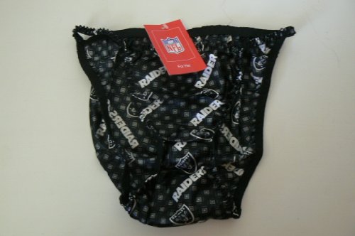 NFL Licensed Oakland Raiders Women's Black Panties Underwear Size Medium (6)