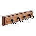 Amerock H55590-HORB 9-Inch Classic Key and Gadget Rack, Honey Pine with Oil-Rubbed Bronze Hooks