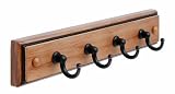 Amerock H55590-HORB 9-Inch Classic Key and Gadget Rack, Honey Pine with Oil-Rubbed Bronze Hooks