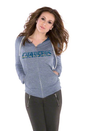 NFL Women's San Diego Chargers Tried and True Hoody (Heather Grey, Small)