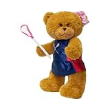 Lacrosse Bear 18" Jointed Sports Bear - Girl with Navy Uniform/Blue Stick