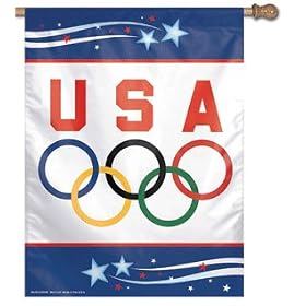 27"x37" USA Olympics Olympic Rings Banner