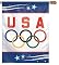 27"x37" USA Olympics Olympic Rings Banner