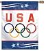 Sporting Goods : 27"x37" USA Olympics Olympic Rings Banner Beijing
