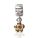 Bling Jewelry Flower 925 Sterling Silver CZ Gold title=