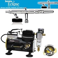 Iwata Eclipse HP-BCS Airbrushing System with Sprint Jet Air Compressor IS850