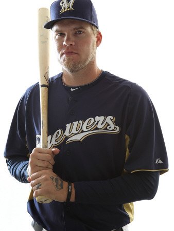 Milwaukee Brewers Photo Day, MARYVALE, AZ - FEBRUARY 24: Corey Hart Photographic Poster Print by Jonathan Ferrey, 18x24