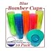 Hard Plastic Powerbomb glasses or Bomber Cups - Pack of 10 - BLUE ONLY