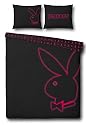 Playboy Merchandise - Duvet Bed Cover Set (Pink Glow Bunny) (Size: 31" x 31" & 53" x 79")