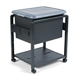 Rubbermaid 14316 Rubbermaid Fold n Roll Workspace Cart, 21-3/4w x14-1/4d x 22h, BLK