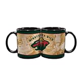 NHL Minnesota Wild 11-Ounce Black Nostalgic Mug (2 Pack)