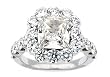 DIAMOND CUSHION CUT ENGAGEMENT RING 4.32CTW 18KWG