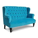 Jennifer Delonge: Parker Child Sofa in Microsuede (Sky Blue) - "Free Shippi ....