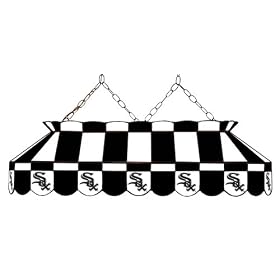 Imperial Chicago White Sox Licensed 40-Inch Rectangular Stained Glass Billiard Table Light