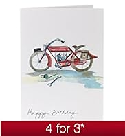 Painterly Motorbike Birthday Card