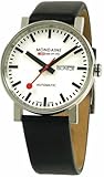 MONDAINE (モンディーン) 腕時計 オートマティック デイデイト ホワイト文字盤 ブラックレザーストラップ A132.30303.11SBB