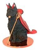 Bouvier Des Flandres Little Devil Dog Figurine - Cropped Ears