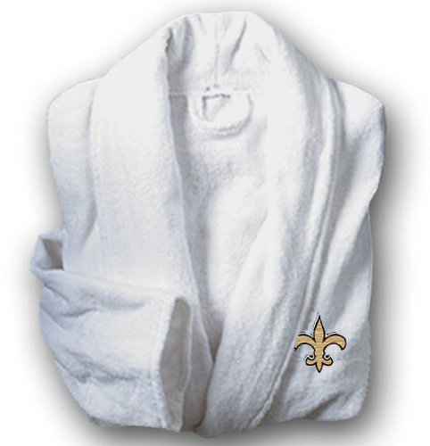 McArthur Sports New Orleans Saints Team Logo Embroidered Bath Robe One Size Fits Most
