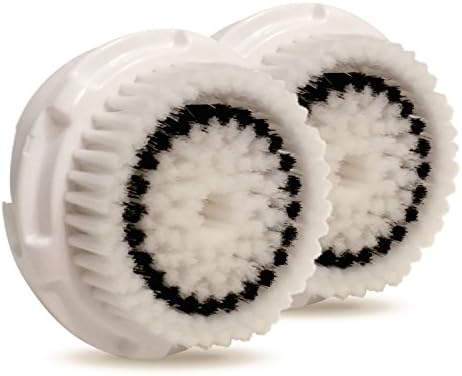 Clarisonic Compatible Facial Brush Replacement Heads With Caps for Sensitive Skin Fits Mia, Mia 2 &amp; 3 and All Other Models, 2-Pack