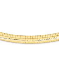 14k Gold 10mm Domed Omega Bracelet