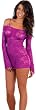 Sexy Purple Lace Babydoll Lingerie Set