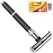Parker 96R - Long Handle Butterfly Open Double Edge Safety Razor & 10 SHARK blades