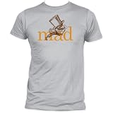 Alice In Wonderland Mad Fitted Jersey T-Shirt In Silver