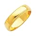 14K Yellow Gold 5mm Plain Milgrain Wedding Band Ring for Men & Women