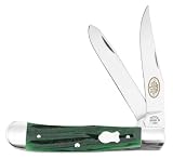 Utica Cutlery 11-23079GB Trapper with Big Pine Handle, 4 3/16-Inch, Green/Stainless