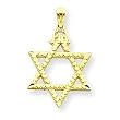 14k Diamond Cut Star of David Pendant