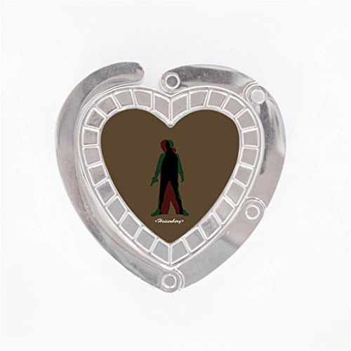 Custom Classic Style Portable Breaking Bad Heisenberg Pattern Design Women heart shaped Foldable Handbag Purse Hook Hanger Bag Holder