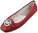 Michael Kors Fulton Moc Womens Scarlet Red Leather Fashion Flats