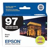 Epson No. 97 Extra-High Capacity Black Ink Cartridge For WorkForce 600 and WorkForce 40 Printers, 2-Pack