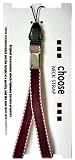『choose NECK STRAP ベルベットネックストラップ・ステッチ (アンティックローズ) NJS47-AR』の写真