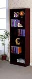 Simple yet Handy 72 High 6-TIER BOOKCASE SHELF on Brown Finish